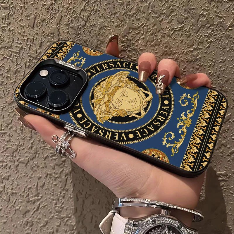 Versace Medusa Head Protective Phone Case Blue