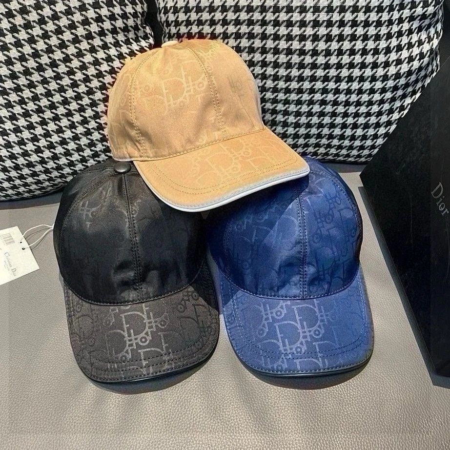 Dior Oblique Baseball Cap Monogram Streetwear Hat Multicolor