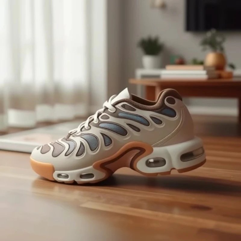 Nike Air Max Plus Chunky Sneakers Beige and Brown