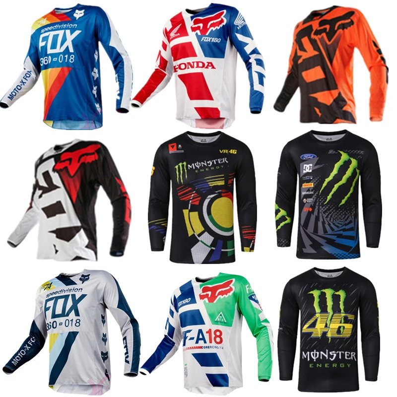 Fox Racing Motocross Jersey Graphic Sporty Long Sleeve Shirt Multicolor