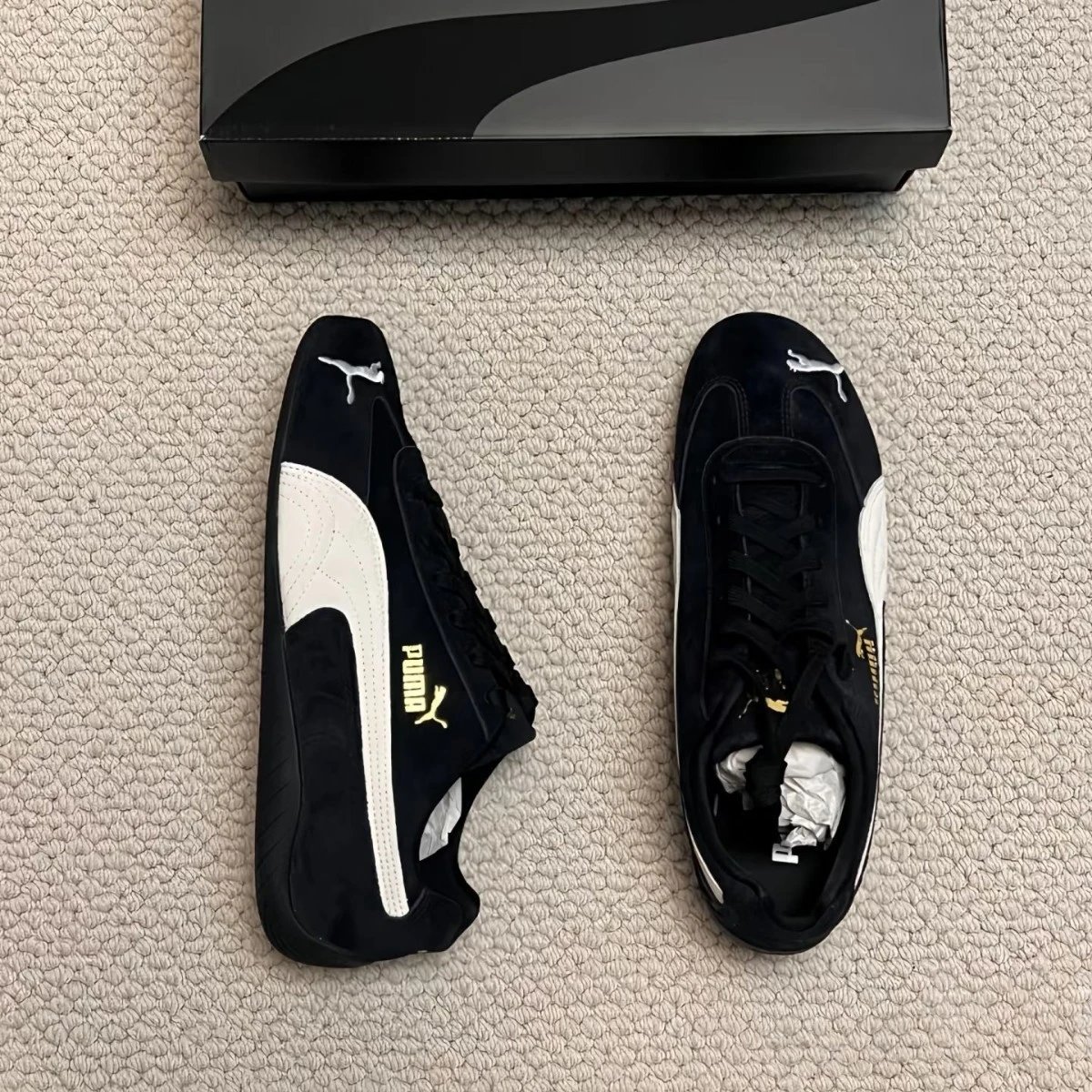 Puma Speedcat OG Low Top Sneakers Black and White