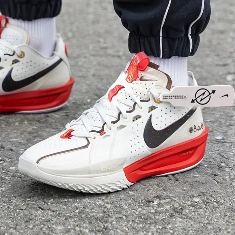 Nike GT Cut 3 Basketball Sneakers White and Red
