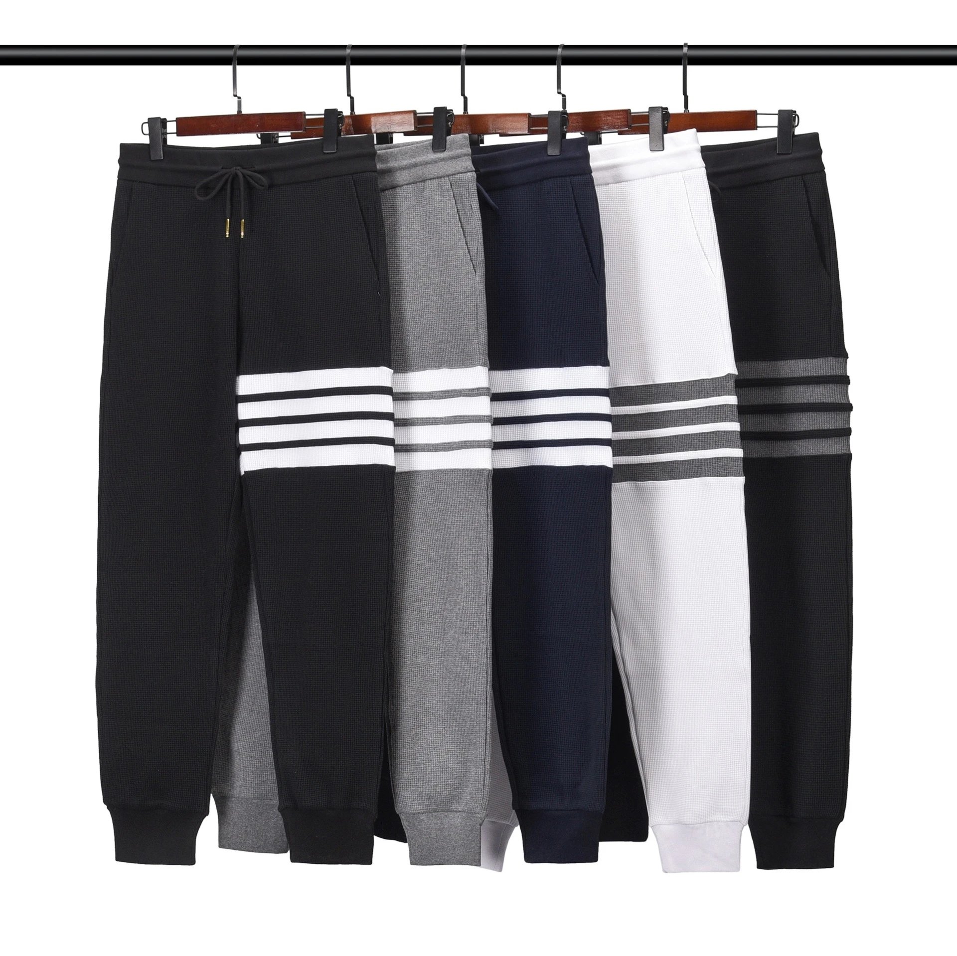 Thom Browne 4-Bar Waffle Knit Joggers Casual Pants Multicolor