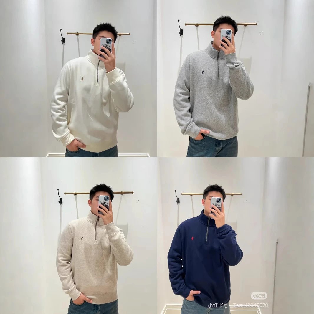 Ralph Lauren RL Quarter-Zip Pullover Casual Sweatshirt Multicolor