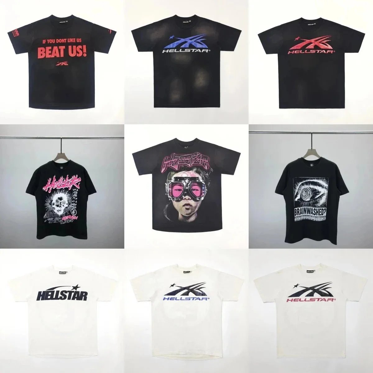 Hellstar Graphic Print Oversized Graphic Tee Multicolor