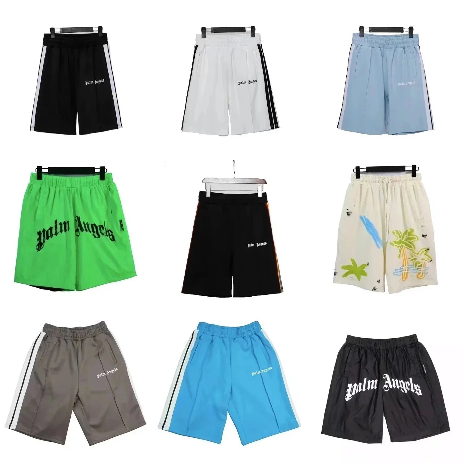 Palm Angels Track Shorts Casual Streetwear Multicolor