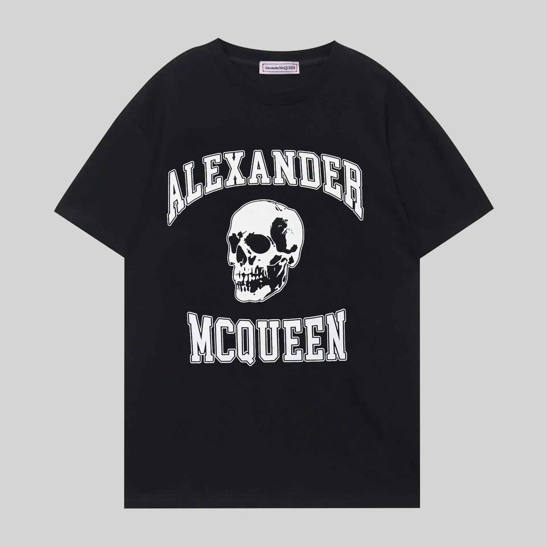Alexander McQueen AMQ Skull Graphic Cotton T-Shirt Black
