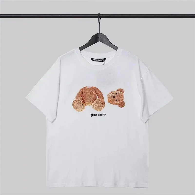 Palm Angels Bear Print Graphic Tee White