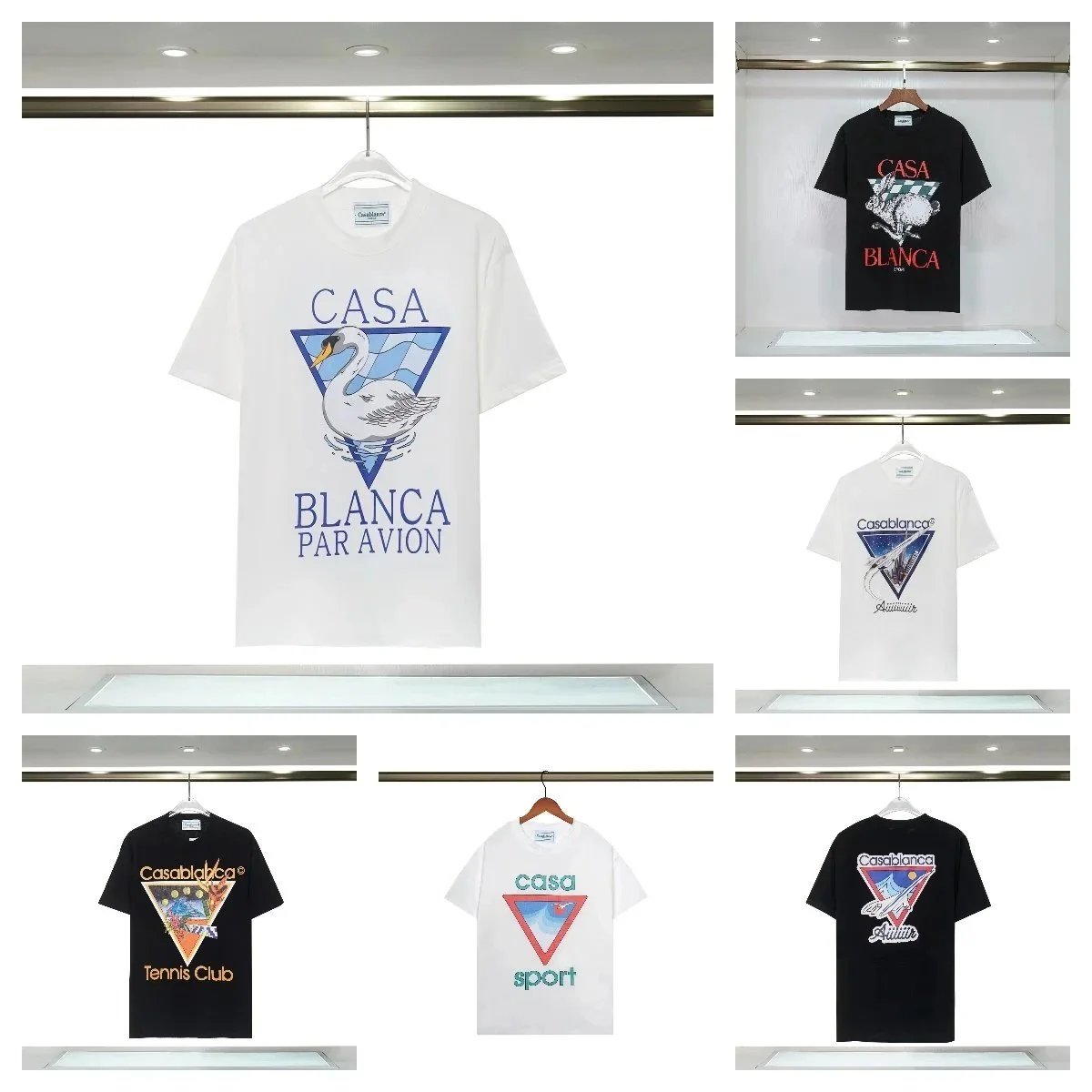 Casablanca Graphic Print Cotton T-Shirt Multicolor