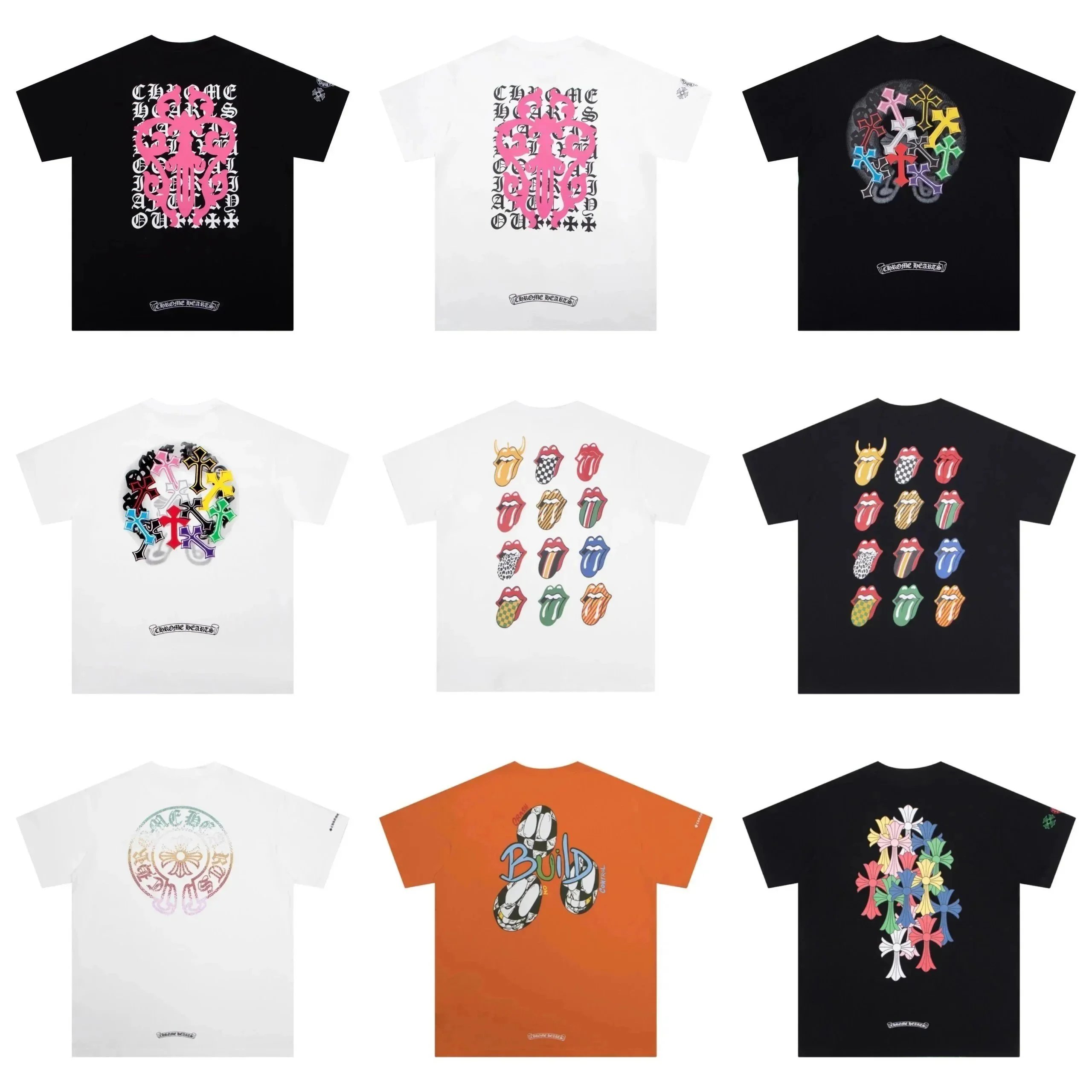 Chrome Hearts Graphic Print Oversized Graphic Tee Multicolor