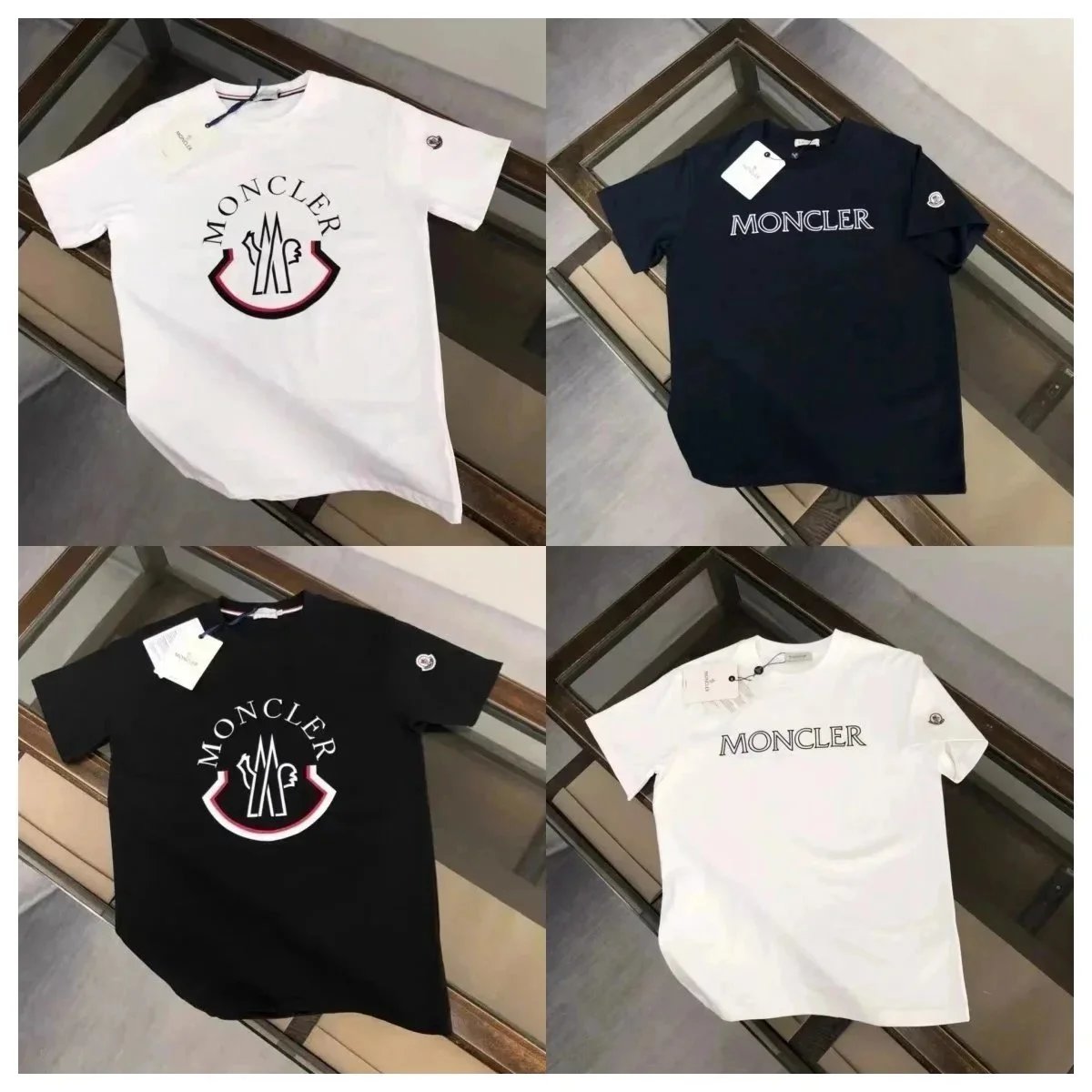 Moncler Graphic Print Cotton T-Shirt Multicolor