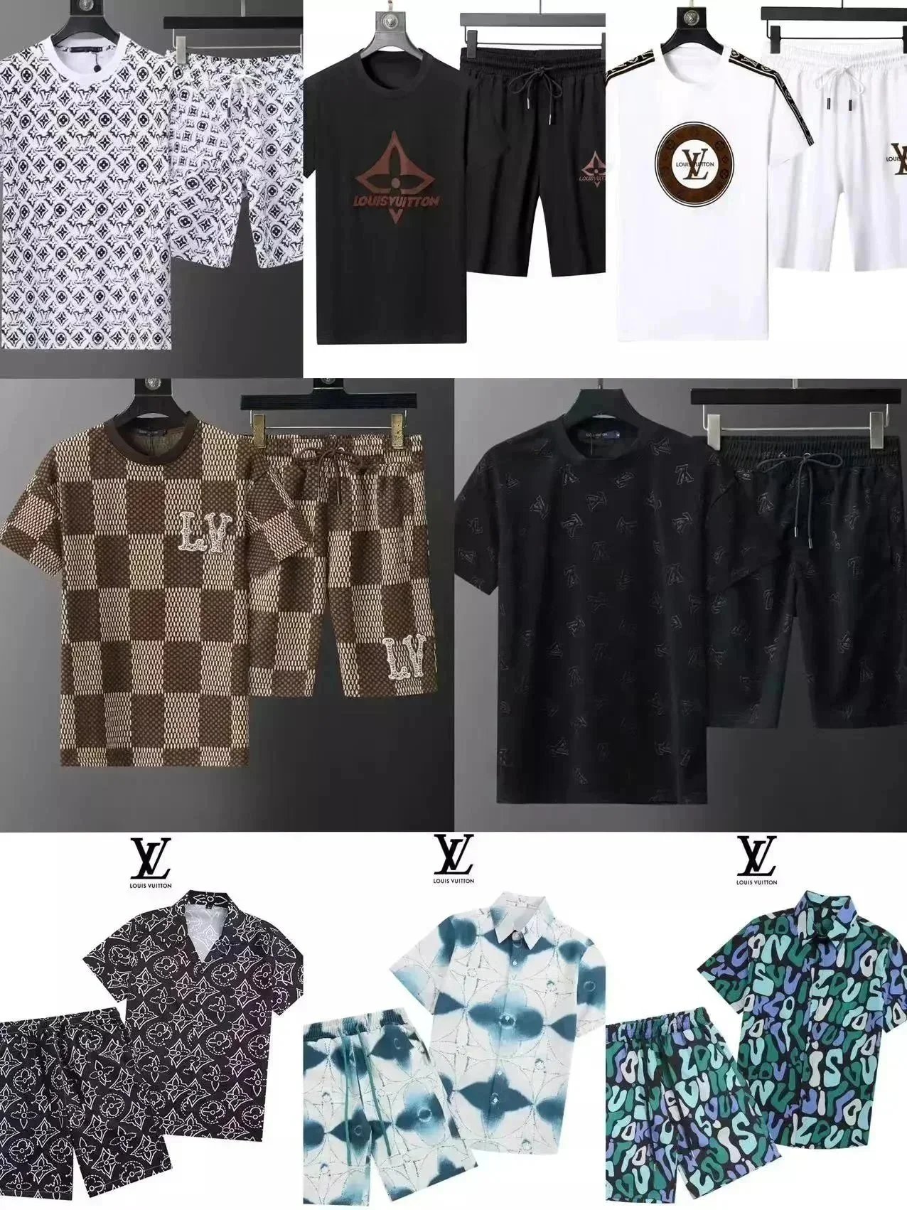 Louis Vuitton LV Monogram Print Casual Matching Set Multicolor