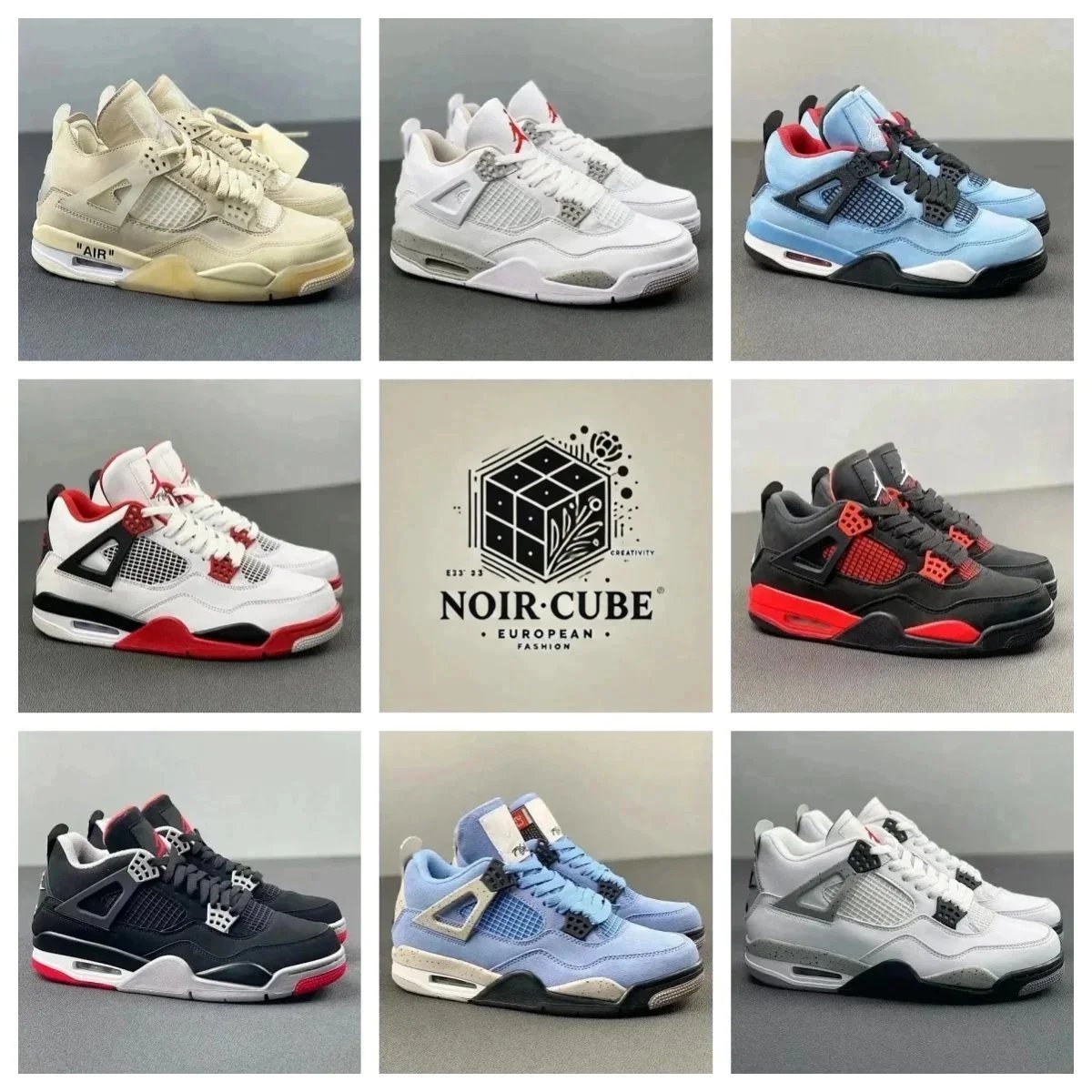 Jordan 4 Retro Chunky Basketball Sneakers Multicolor