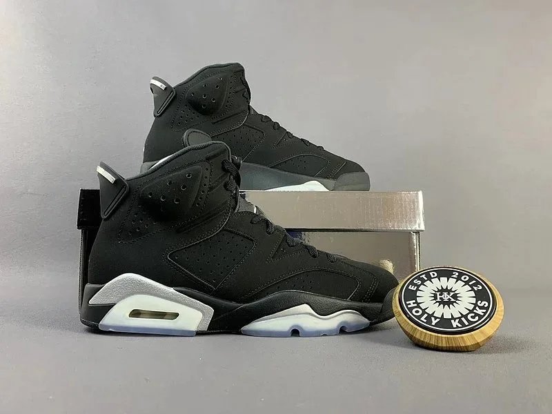 Jordan Air Jordan 6 Retro Chrome High Top Sneakers Black