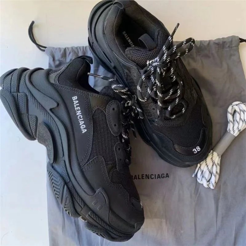 Balenciaga Triple S Chunky Sneakers Black