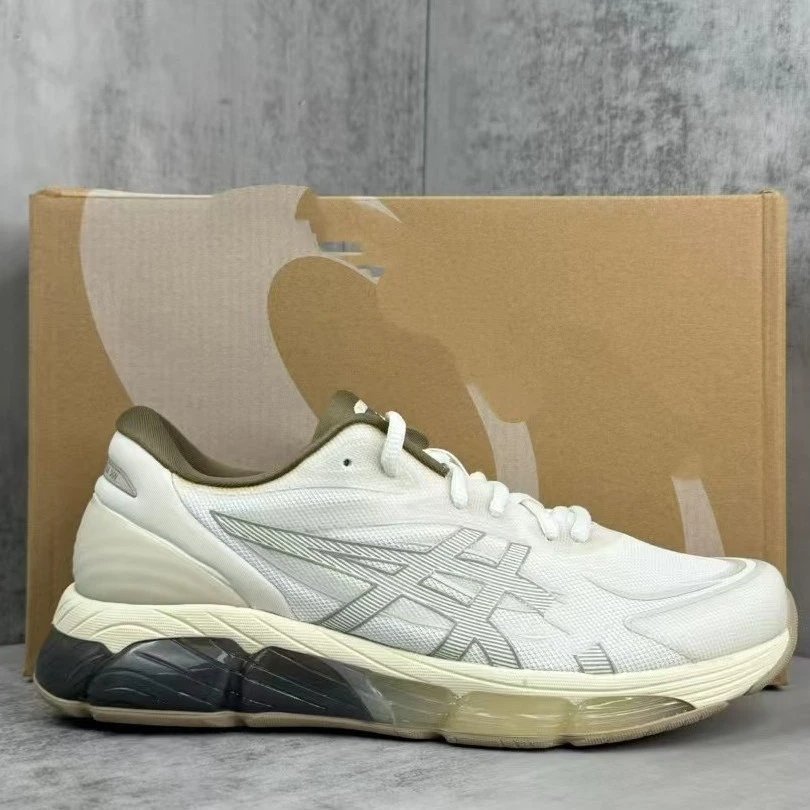 Asics Gel-Kayano 30 Chunky Running Sneakers White and Olive