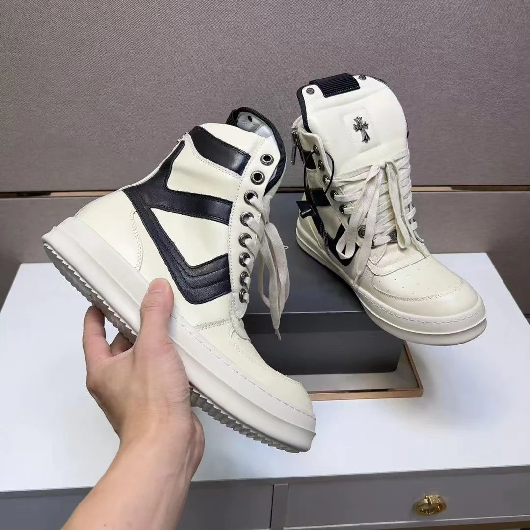 Chrome Hearts Geotbasket High Top Sneakers White and Black