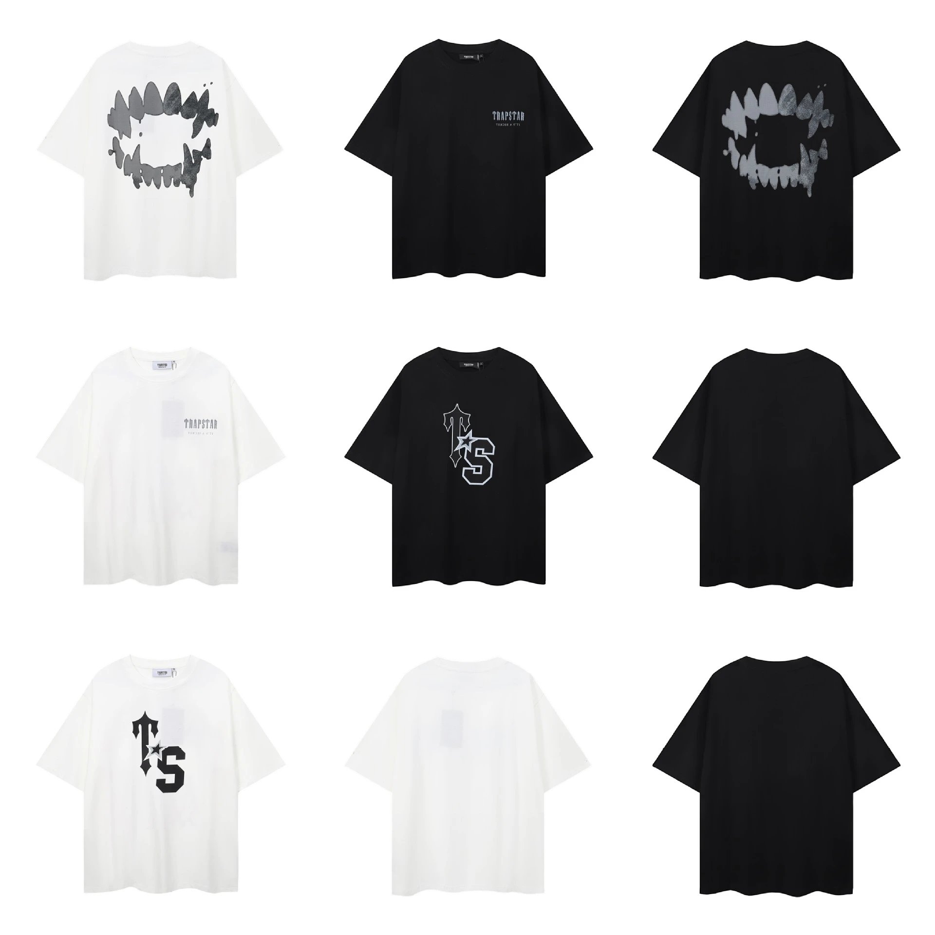 Trapstar Graphic Print Oversized Tee Black and White