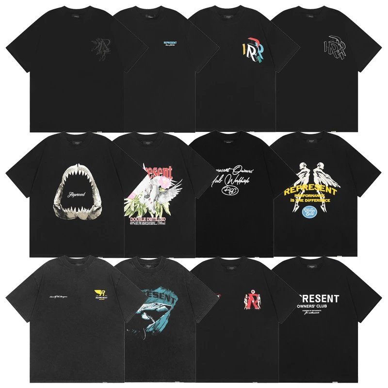 Represent Graphic Streetwear T-Shirt Black