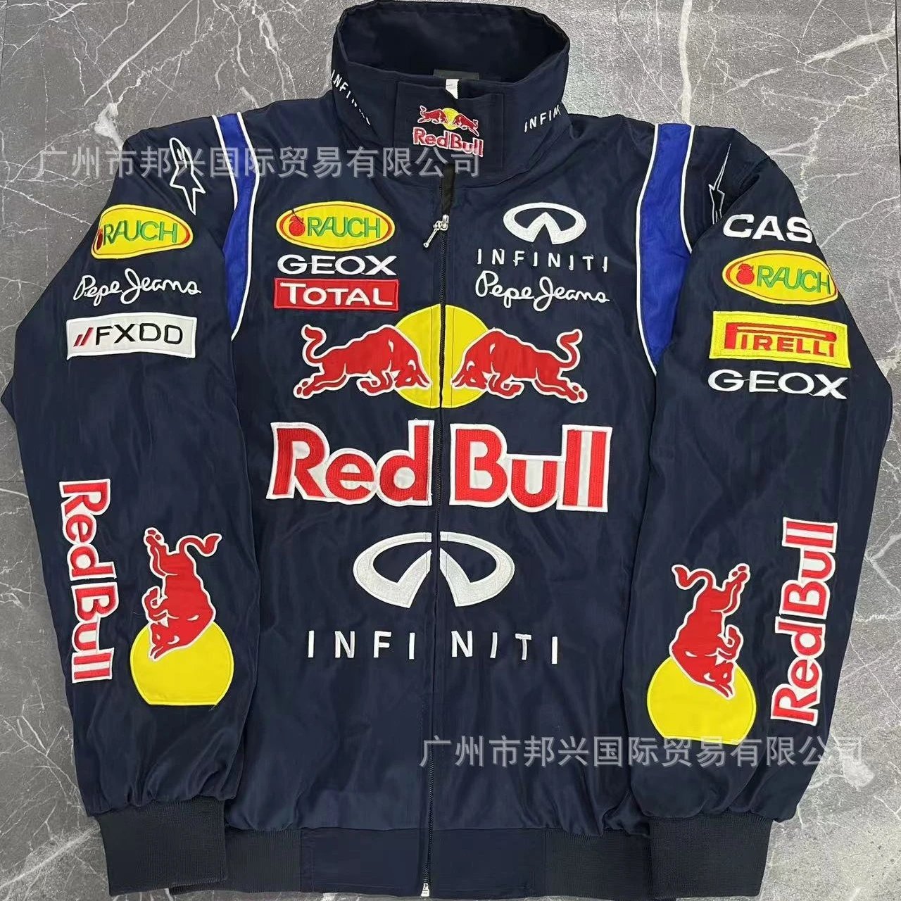 Red Bull Formula 1 Racing Team Vintage Bomber Jacket Navy