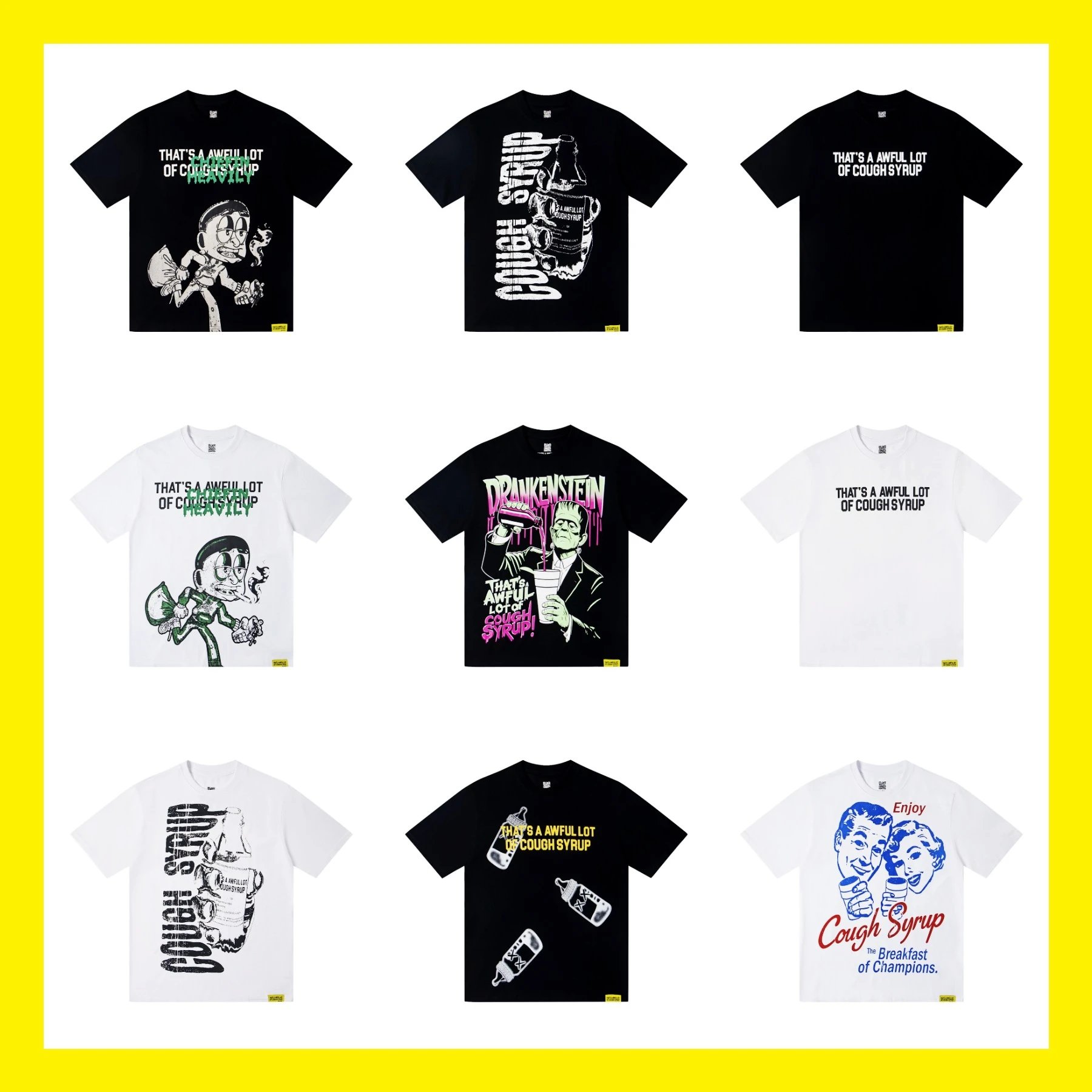 That's A Awful Lot Of Cough Syrup TAALOCS Graphic Streetwear T-Shirt Multicolor