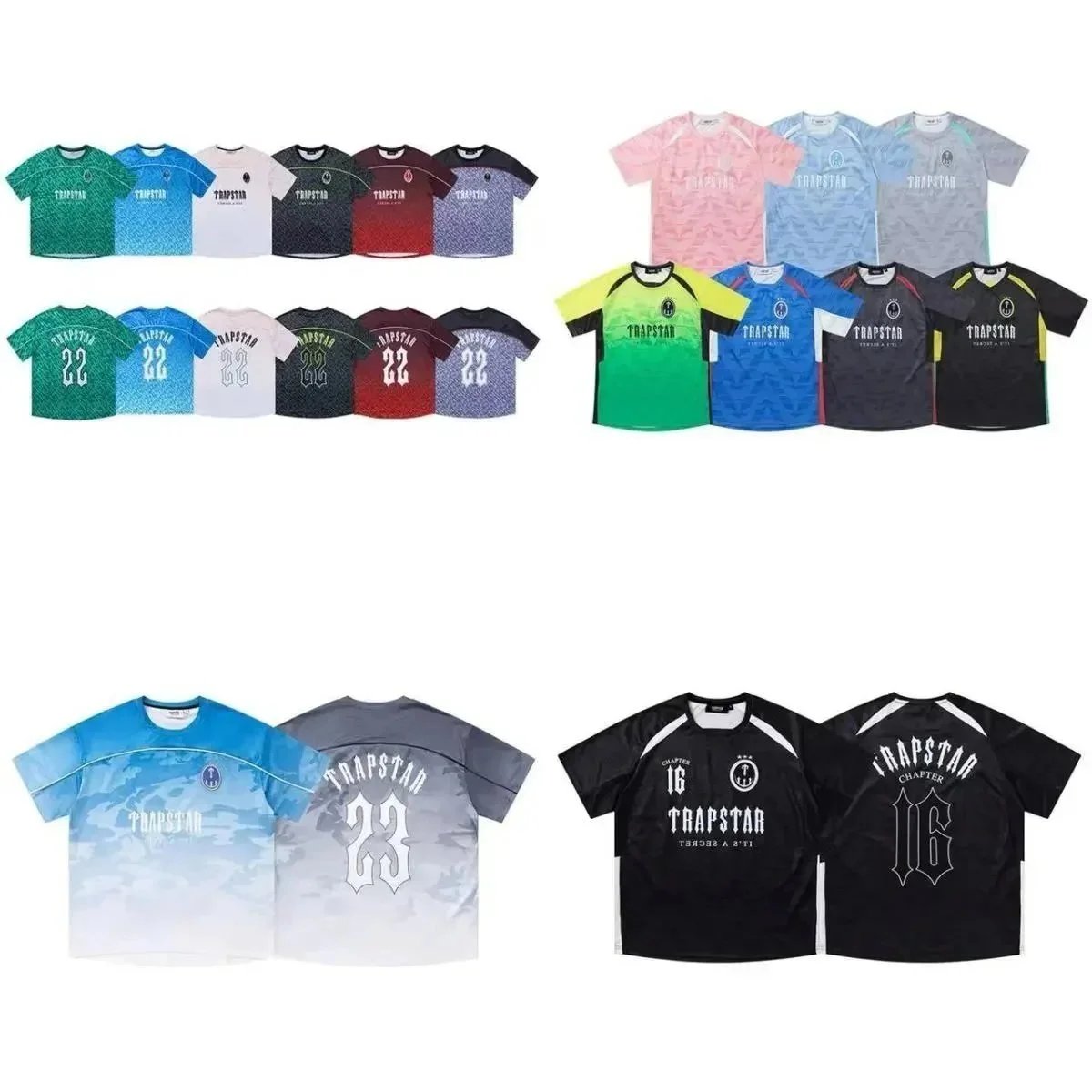 Trapstar Football Jersey Graphic Streetwear T-Shirt Multicolor