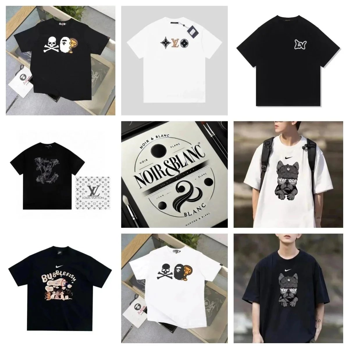A Bathing Ape BAPE Skull and Ape Graphic Cotton T-Shirt Black