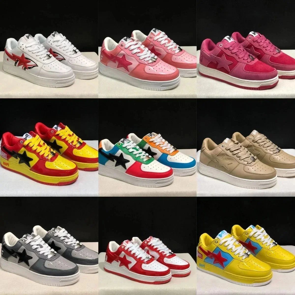 A Bathing Ape BAPE Bapesta Chunky Sneakers Multicolor