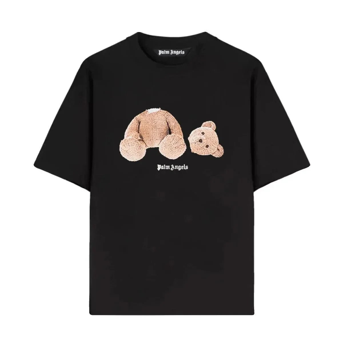 Palm Angels Bear Print Graphic Tee Black