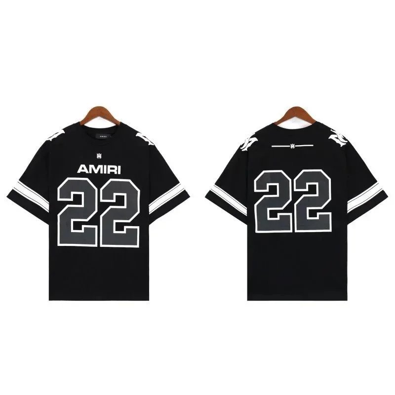 Amiri 22 Oversized Graphic Jersey T-Shirt Black