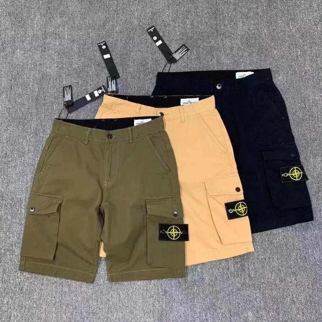 Stone Island Cargo Shorts Casual Cotton Shorts Multicolor