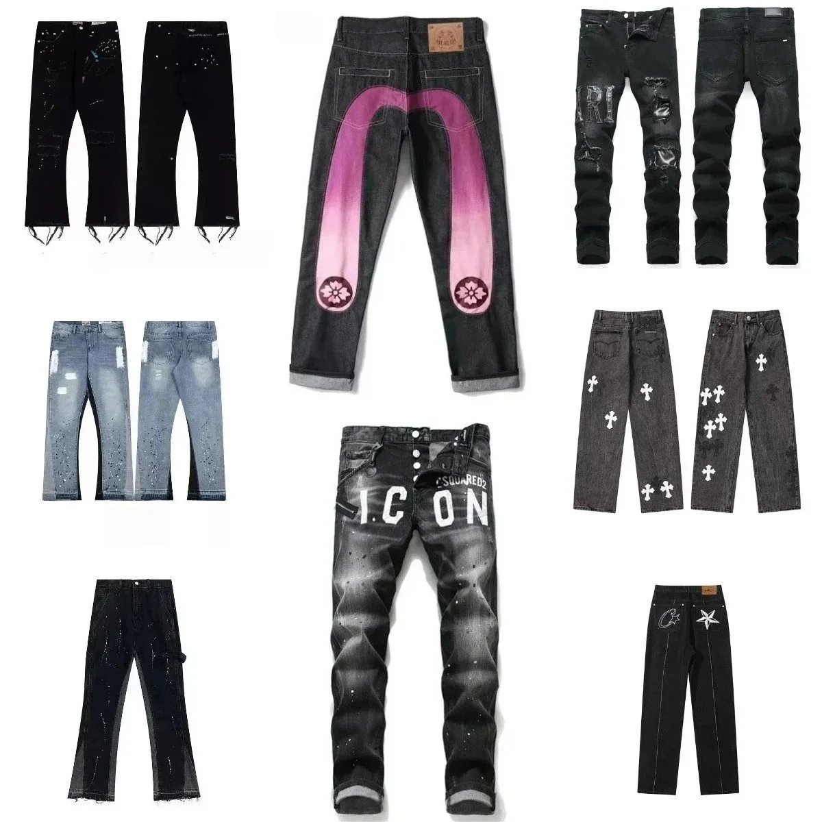 Dsquared2 D2 ICON Distressed Slim Fit Jeans Black