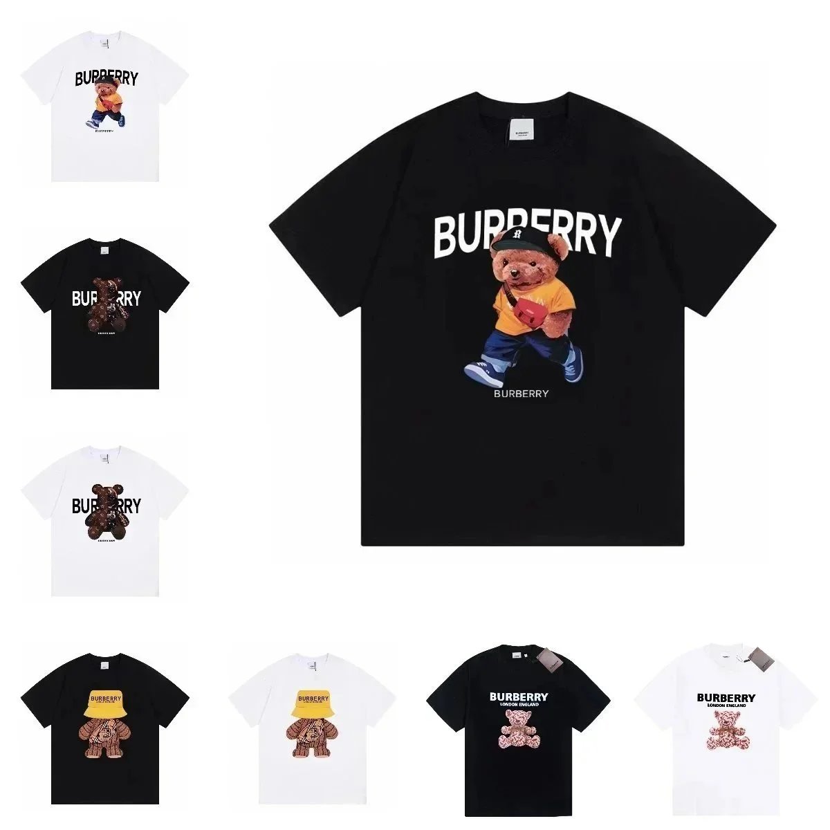Burberry Thomas Bear Graphic Cotton T-Shirt Black