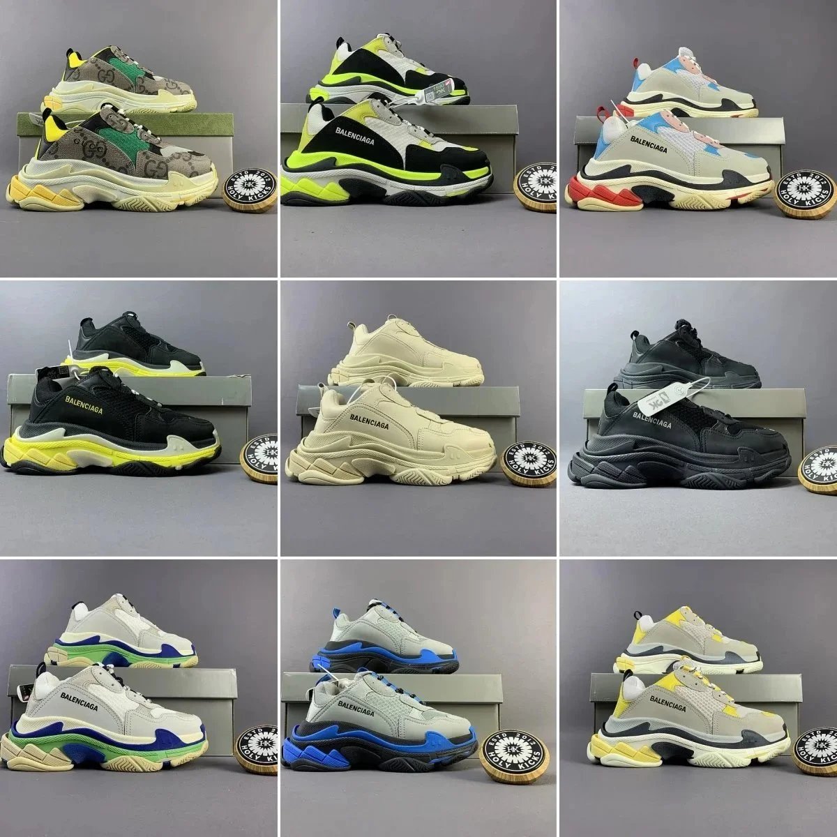 Balenciaga Triple S Chunky Sneakers Multicolor