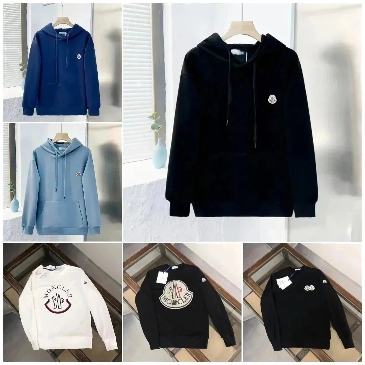 Moncler Graphic Print Cotton Hoodie and Sweatshirt Multicolor