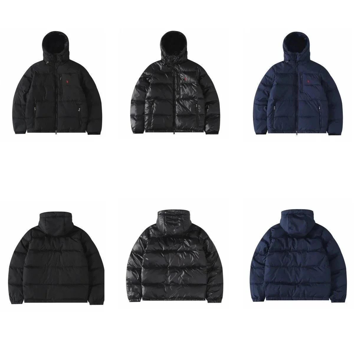 Ralph Lauren RL Puffer Warm Winter Jacket Black and Navy