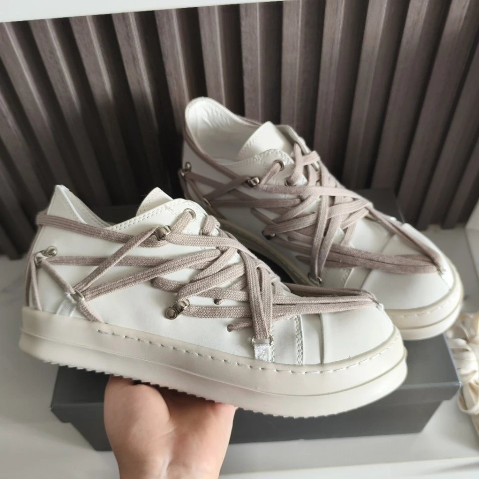 Rick Owens Geth Runner chunky low top sneakers white