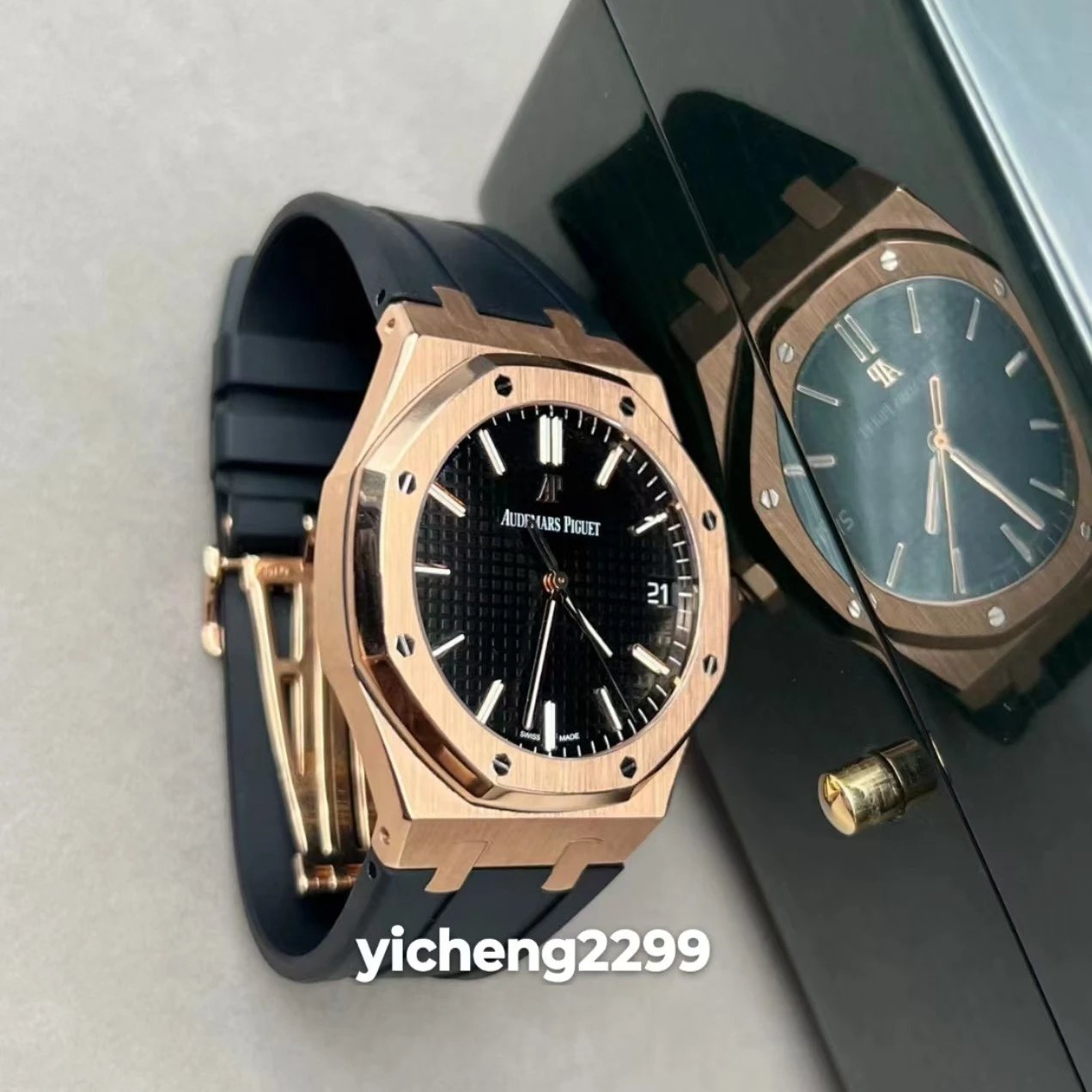 Audemars Piguet AP Royal Oak Offshore luxury watch Black and Gold