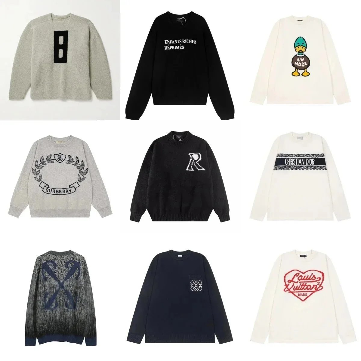 Design Designer Graphic Sweaters Collection Casual Knitwear Multicolor