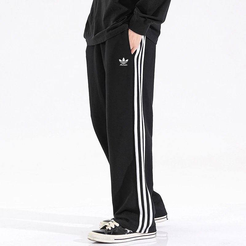 Design Three Stripe Track Pants Casual Trousers Black