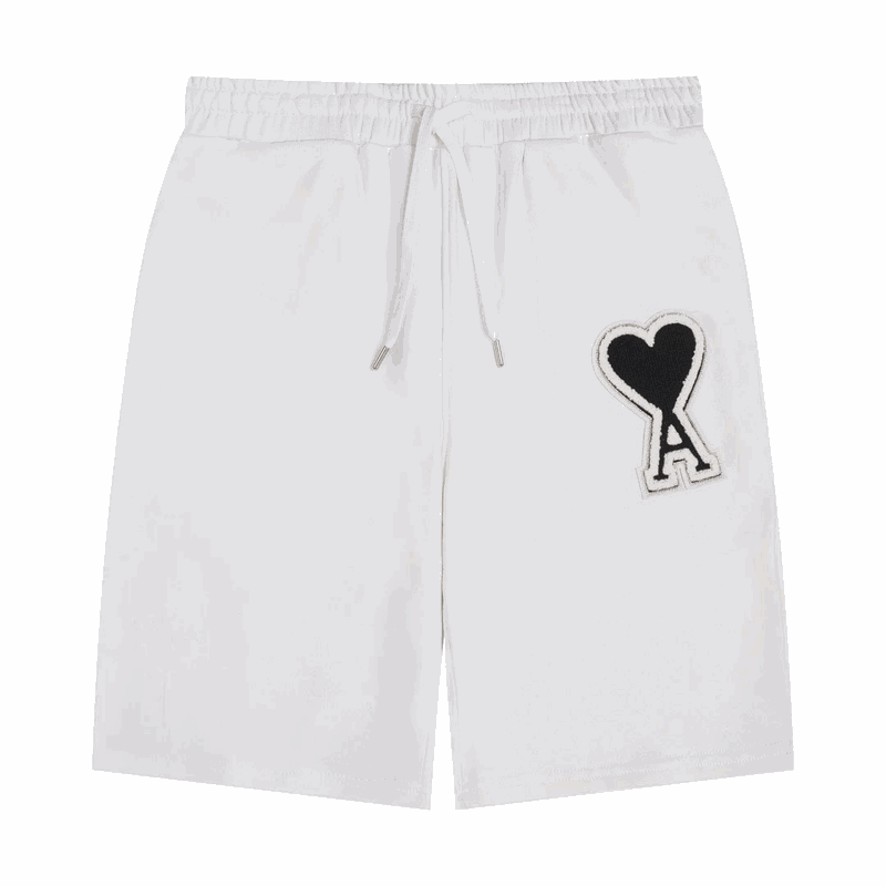 Ami Paris Ami Ami de Coeur Casual Cotton Shorts White
