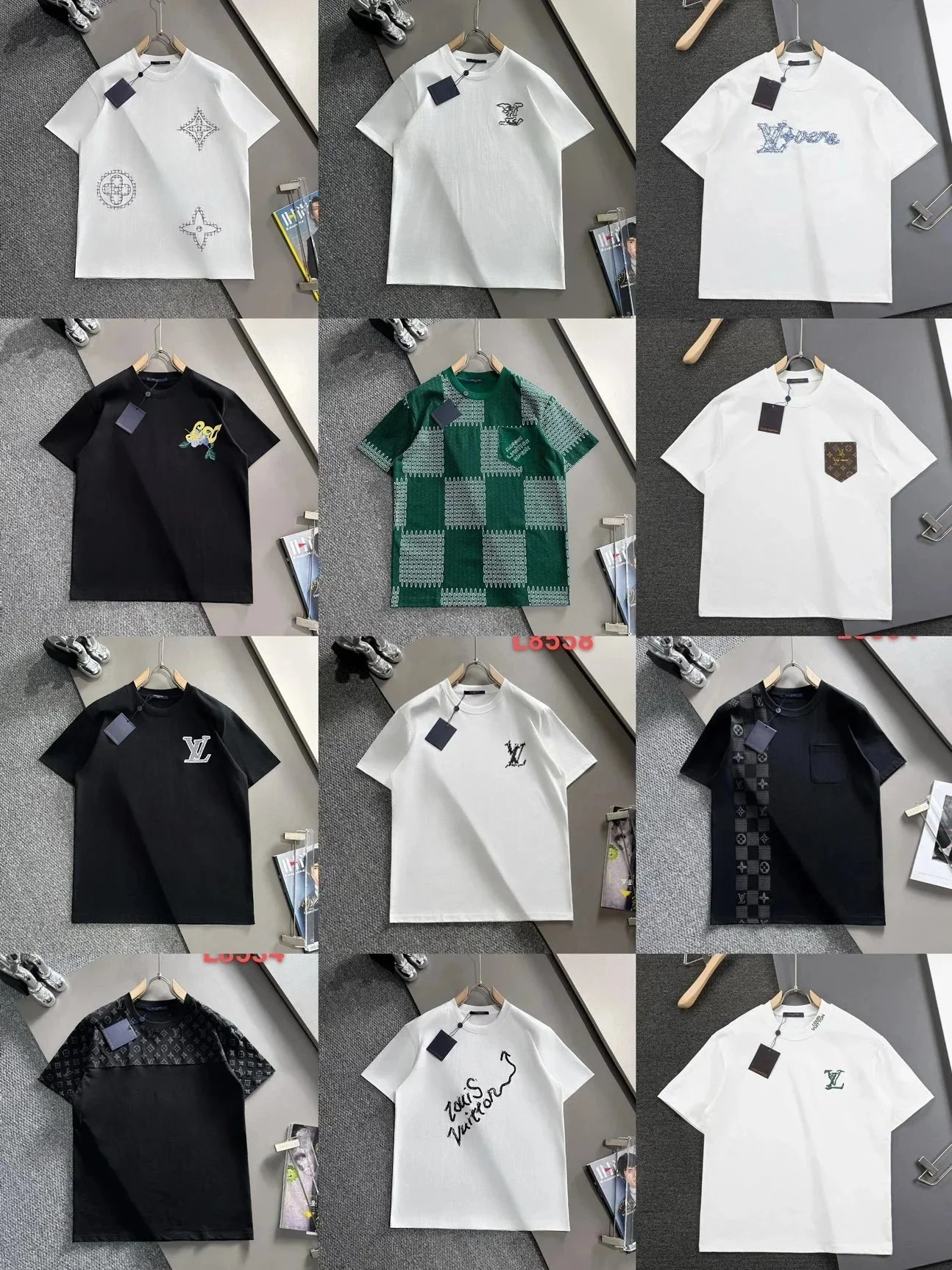 Louis Vuitton LV Graphic Print Cotton T-Shirt Multicolor