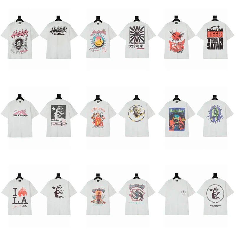 Hellstar Graphic Print Oversized Tee White