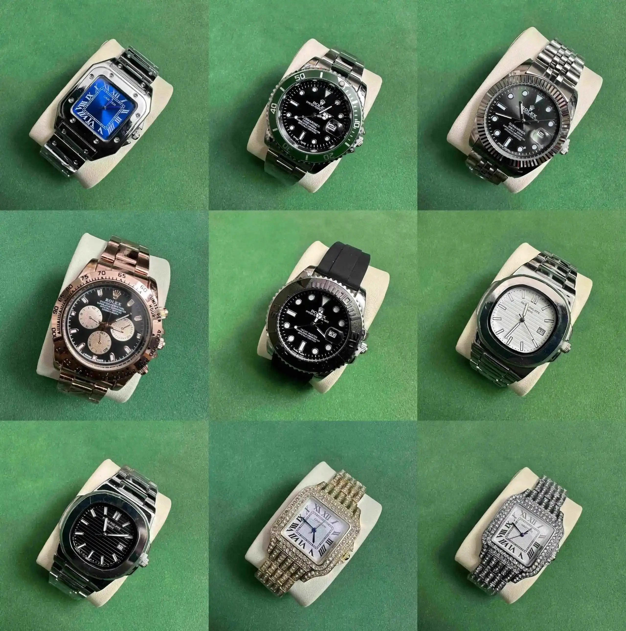 Design Luxury Watch Collection Wristwatch Set Multicolor