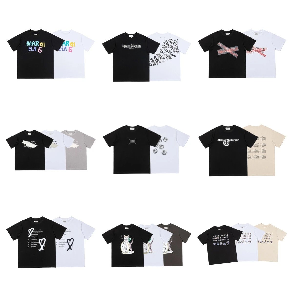 Maison Margiela Graphic Print Oversized Tee Black
