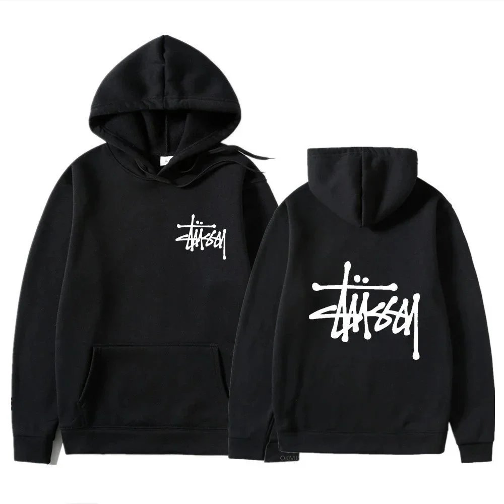 Stussy Stock Hoodie Streetwear Pullover Black