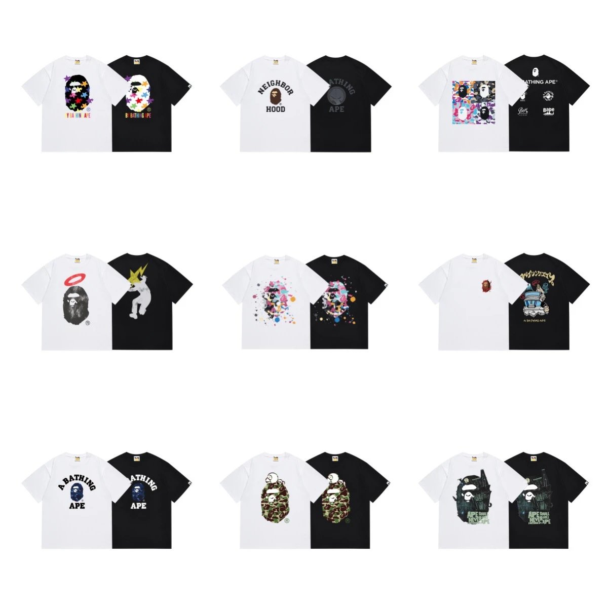 A Bathing Ape BAPE Graphic Print Graphic Tee Multicolor