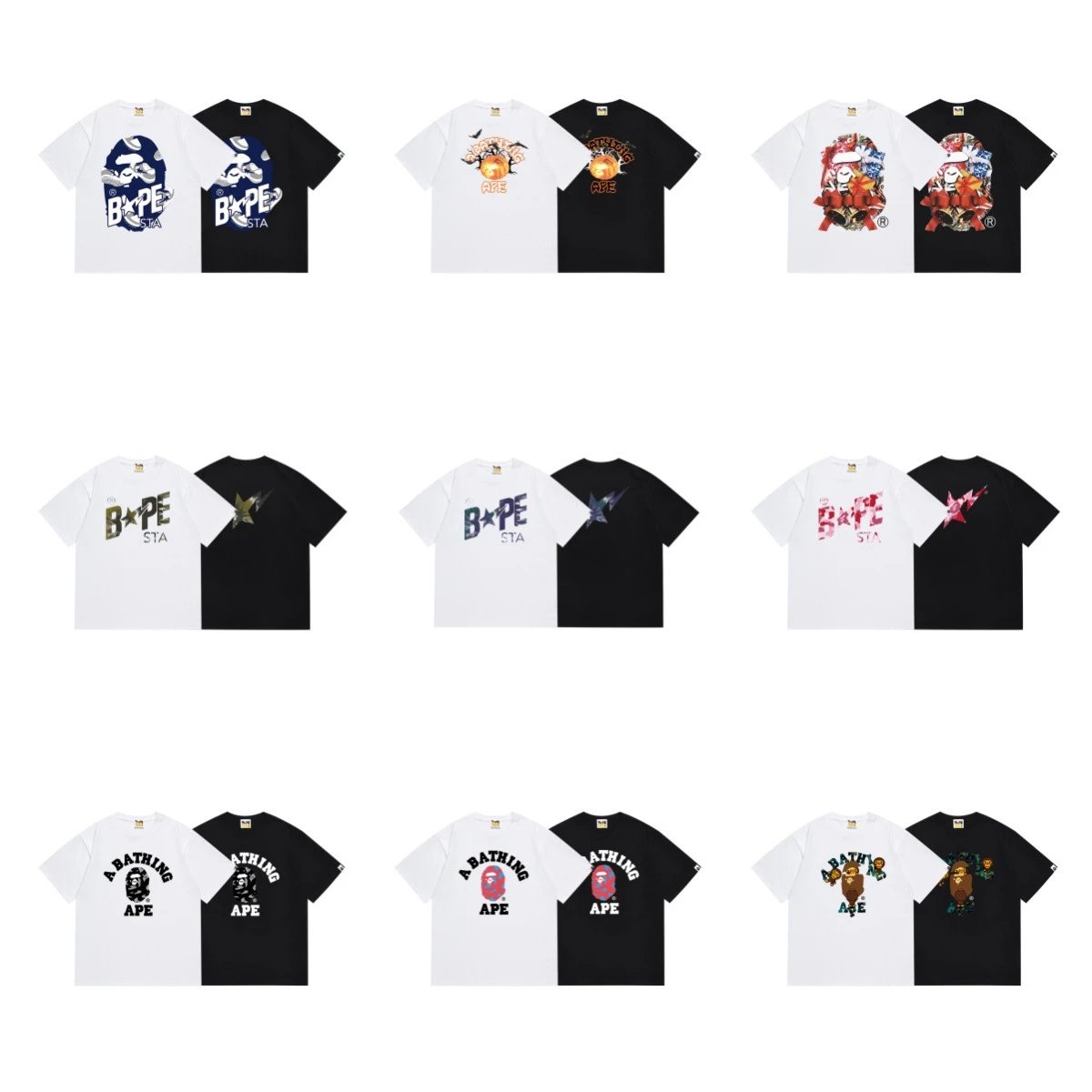 A Bathing Ape BAPE Graphic Print Graphic Tee Multicolor