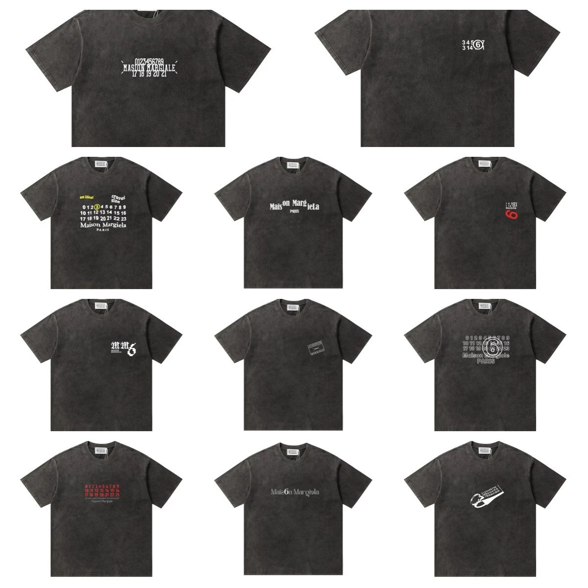 Maison Margiela MM6 Graphic Print Oversized Tee Black
