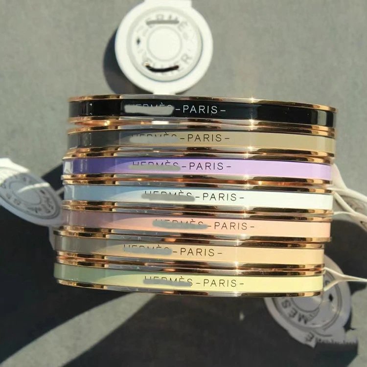 Hermes Clic H Bracelet enamel bangle jewelry Multicolor